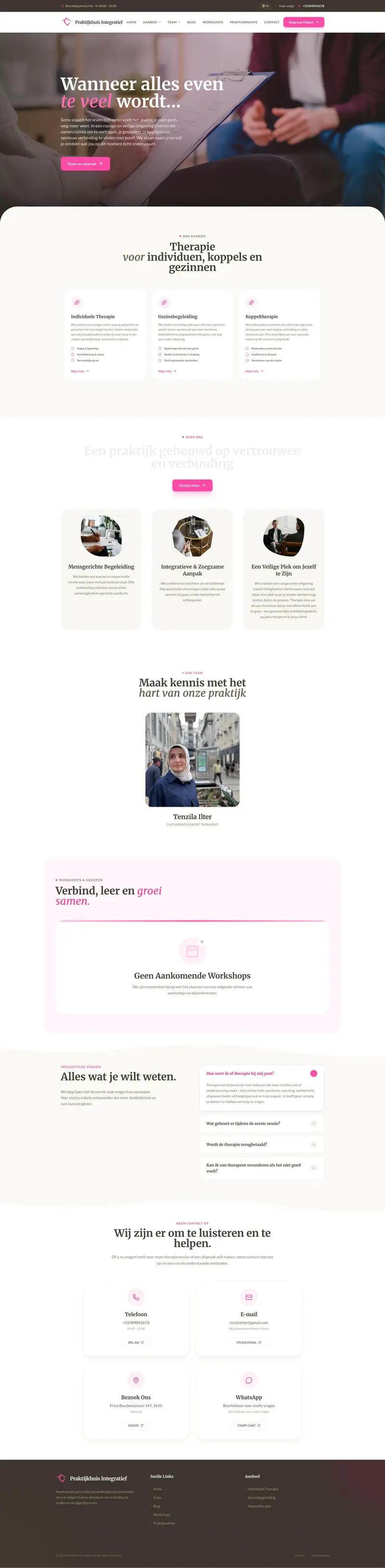 Praktijkhuis Integratief Healthcare project mockup
