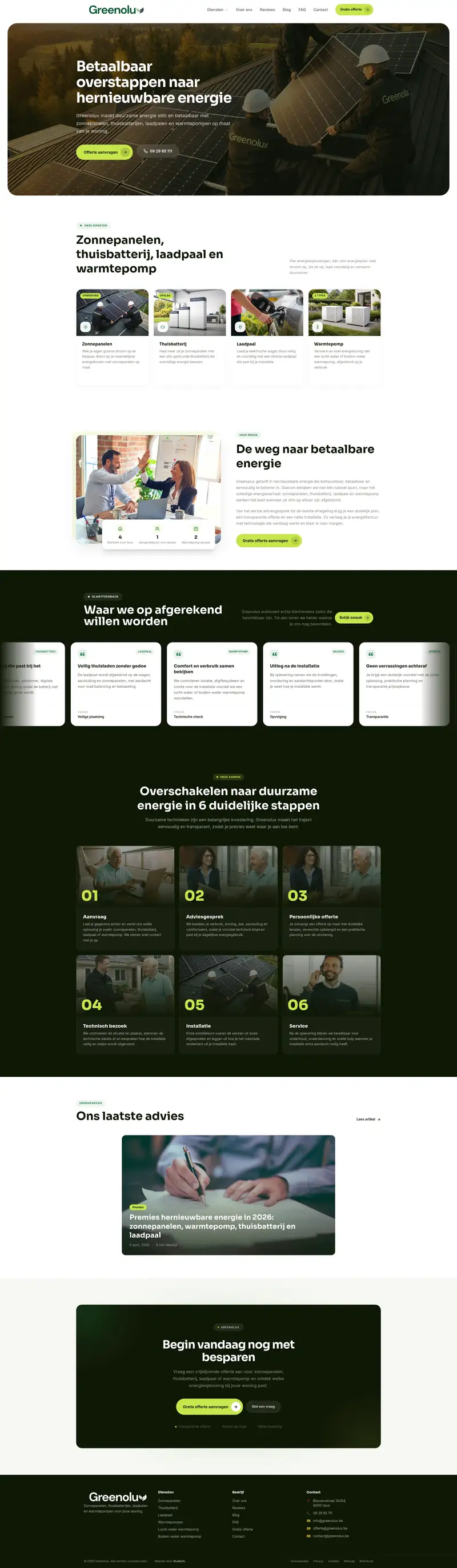 Greenolux Sustainability project mockup