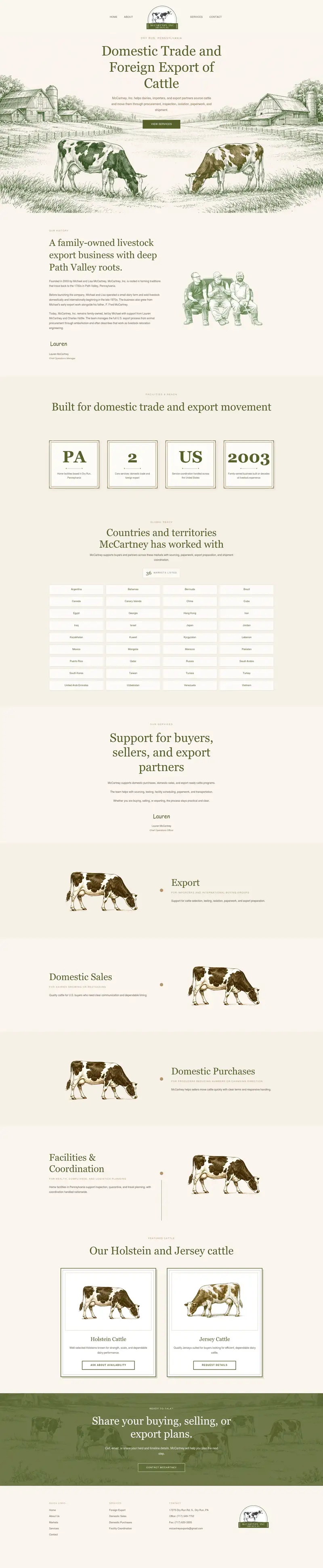 McCartney Inc Agriculture project mockup