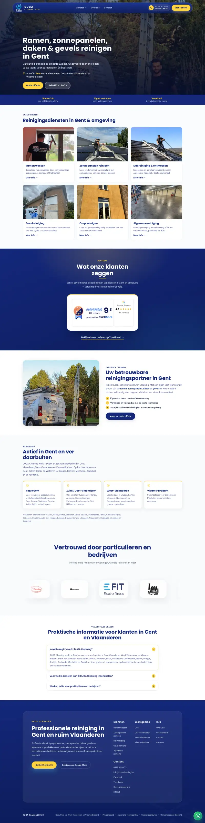 Duca Cleaning Property Maintenance project mockup