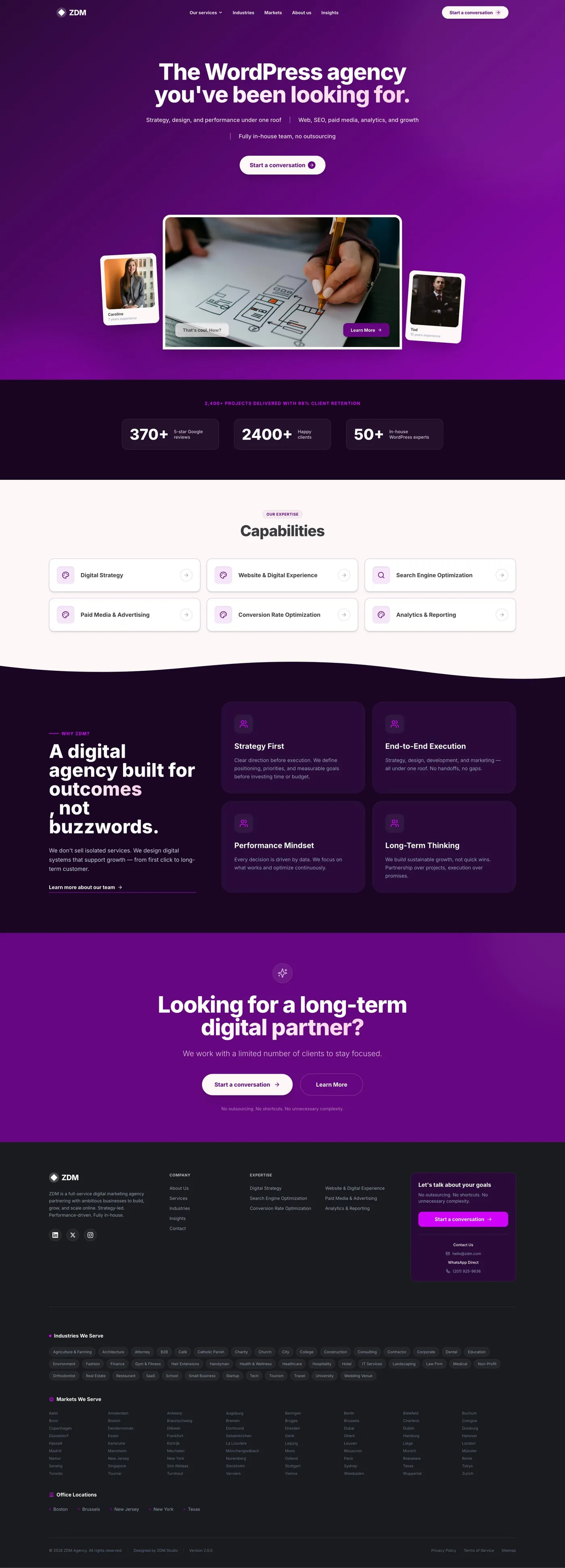 ZDM Agency full website