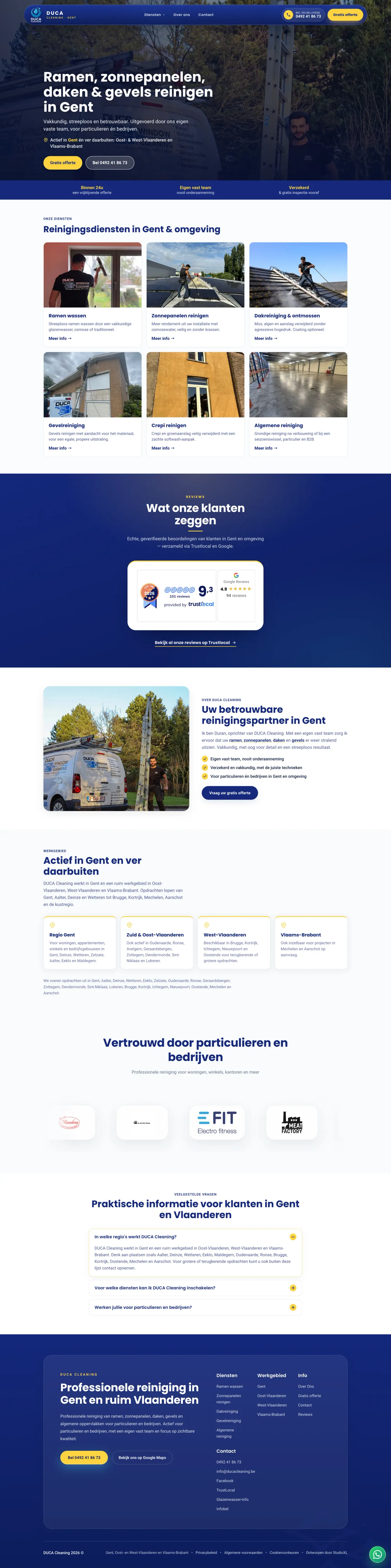 Duca Cleaning full website