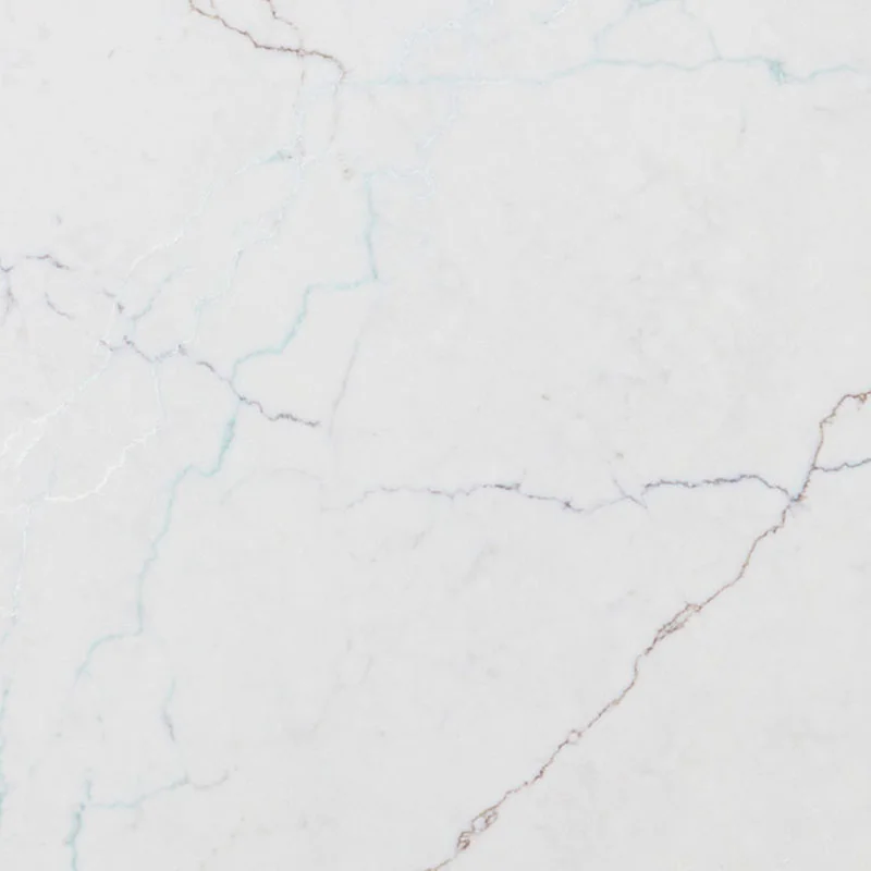 Calacatta Miraggio Seaglass quartz slab texture