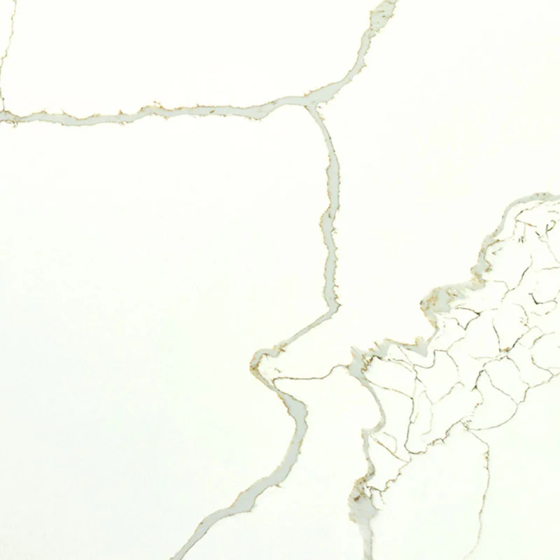 New Calacatta Laza Gold quartz slab texture