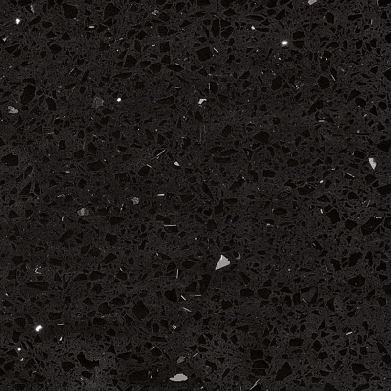 Sparkling Black quartz slab texture
