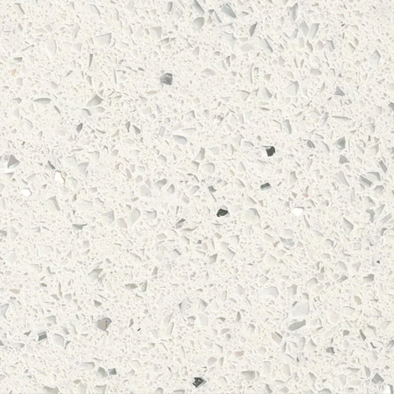 Sparkling White quartz slab texture